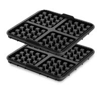 Lobamop Para freidoras de aire caliente, 2 unidades, 17 x 17 cm, molde para gofres para todos los 4,2 - 6,2 l, moldes cuadrados de silicona A