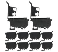 Lobamop UK5 - UK5RD Sin LED, Base de Terminal de Fusible de Carril DIN Abrazadera de Tornillo de Bloque de Separación (Paquete de 10 Unidades, Negro), Duradero, Fácil de Usar