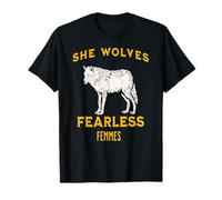 Lobas Hembras Valientes Poder Salvaje Camiseta