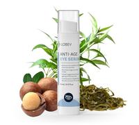 LOBEY Crema de ojos para mujer - Serum antiarrugas - Sérum para ojos contra ojeras - Crema Hyaluron Boost - Cuidado facial con extracto de algas marrones - Cosméticos antiedad naturales (15 ml)