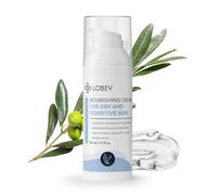 Lobey Crema facial para pieles secas y sensibles, crema de día calmante con escualano, ácido hialurónico y aceite de jojoba, cuidado anti-enrojecimiento, cosmética natural vegana sin fragancias (50 ml