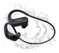 LOBKIN Auriculares Conducción Osea Natacion, IPX8 Resistente al Agua Acuaticos Inalámbricos Bluetooth 5.4, Auriculares Intraurales con 8G Mp3 para Nadar Correr Ciclismo (Negro)