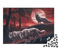 Lobo 1000 Piece Cromático Otro Reino Puzzle para Adultos Divertido Decoración, Juego Intelectual, Alivio del Estrés, Juego Educativo, Relajación E Inteligencia (1000pcs (75x50cm))