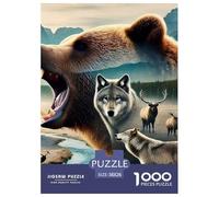 Lobo 1000 Piezas Rompecabezas Juego EduGatoivo Creativo Puzzle Juego De Desafío Único para Adultos Y Niños 38x26cm/1000pcs