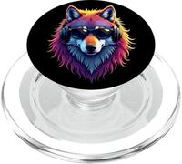 Lobo Amante De Animales Wolf Salvajes Lobos Arte Colorido PopSockets PopGrip para MagSafe