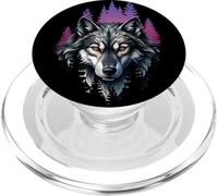 Lobo Amante De Animales Wolf Salvajes Lobos Arte Colorido PopSockets PopGrip para MagSafe