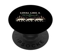 Lobo Amante Vida Silvestre Naturaleza Identidad Aullido Entusiasta Al Aire PopSockets PopGrip Adhesivo