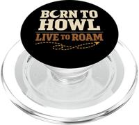 Lobo Amante Vida Silvestre Naturaleza Identidad Aullido Entusiasta Al Aire PopSockets PopGrip para MagSafe