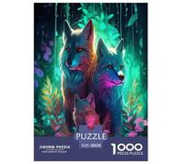 Lobo Art Rompecabezas Imposible,desafío para Adultos Juego EduGatoivo 1000 Piezas Obra De Arte De Juego De para Adultos, Regalos A Partir De 14 Años 38x26cm/1000pcs
