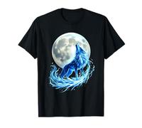 Lobo Aullando A La Luna Poder Místico Camiseta