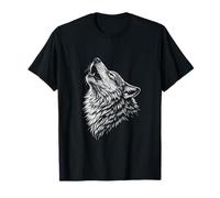Lobo Aullando Arte Desierto Animal Naturaleza Bosque Amante Camiseta
