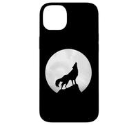 Lobo Aullando en Luna Luz Lobo Solitario Carcasa para iPhone 14 Plus