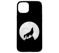 Lobo Aullando en Luna Luz Lobo Solitario Carcasa para iPhone 15 Plus