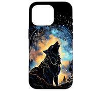 Lobo Aullando Espacio Galaxia Estrellas Lobos Animal Carcasa para iPhone 16 Pro