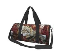 Lobo, Bolsa de Viaje de Gran Capacidad, Bolso Redondo, Bolsa de Viaje Deportiva, Bolsa de Mano, Bolsa de Fitness