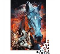 Lobo Caballo mítico 1000 Pieza Stock De Cartas Premium Rompecabezas Conjunto para Adultos Desafío Juego Educativo Presente Divertido Paquete De Valor 70x50cm/1000pcs