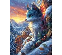 Lobo con alas ardientes en un valle de montaña nevado Rompecabezas 1000 Piezas Cartón Para Expertos Sueño Mágico de Ciencia Ficción Actividad Familiar Educativa Hobby Colección Reunión Familiar Juegos