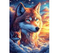 Lobo con Ojos de Fuego in A Magical Forest Rompecabezas 300 Piezas Cartón Resistente para Adolescentes Vida Silvestre y Mascotas Actividades Grupales Mejor Valorado Navidad 300 PC