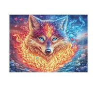 Lobo con un Aura de corazón en el Bosque Estrellado Puzzle 500 Piezas Juguete Educativo Familiar Rompecabezas 3D para Hombres Y Mujeres Construir Maquetas Desafío Intelectual 500 PCS