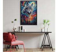 Lobo de Bosque de Llama Puzzle 1000 Piezas Educativo Construir Animales y Plantas Rompecabezas 3D para Familia Maquetas Educativas Desafío Intelectual Decoración Hogar 1000 PCS