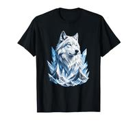 Lobo de Hielo Arctic Spirit Crystal Mountain Howl Camiseta