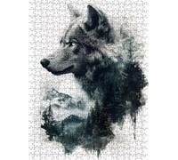 Lobo De MontañA Gris Puzzle 2000 Piezas, Rompecabezas Adultos Puzzle, Desafiante Puzzles de Decoración Juego de, Entretenimiento Juego Educativo para Toda la Familia, para Regalo Decoración DX0YL7-460