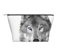 Lobo de Ojos Azules, Bolsa de artículos de tocador Bolsa de Maquillaje Bolsa de cosméticos Bolsa de artículos de tocador de Viaje portátil