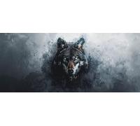 Lobo Diamond Painting Grande 50x100cm, 5D Diamond Painting Adultos Abstracto, DIY Manualidades Adultos Kit Punto de Cruz, Cuadro Diamantes de Imitación Kit Bordado, Decoracion Hogar Regalo W-6301