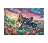 Lobo en Bosque de Galaxia Puzzle 1000 Piezas Educativo 3D Juego De Rompecabezas para Familia Entretenimiento Creativo Construir Maquetas 1000 PCS