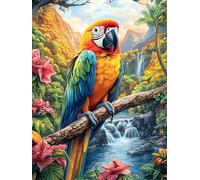 Lobo en el Bosque al Atardecer Puzzles 500 Piezas Estera Portátil Familiar Mitos Animal-Planta Rompecabezas para Adultos Aliviar Estrés 3D Maquetas Construir DIY Moderno 500 PCS