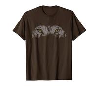 Lobo en ti Ojos de Lobo Lobos depredador Animales Salvajes Camiseta, Hombre, Marrón, 3XL