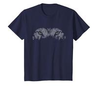 Lobo en ti Ojos de Lobo Lobos depredador Animales Salvajes Camiseta, Niños, Azul Marino, 2 años