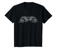 Lobo en ti Ojos de Lobo Lobos depredador Animales Salvajes Camiseta, Niños, Negro, 2 años