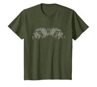Lobo en ti Ojos de Lobo Lobos depredador Animales Salvajes Camiseta, Niños, Verde Oliva, 8 años