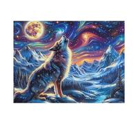 Lobo Estrellado a la luz de la Luna Puzzles 500 Piezas 3D Maquetas EduGatoivas Desafío Intelectual para Familia DIY Creativo Construir Juguete EduGatoivo 500 PCS