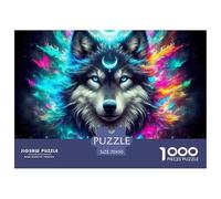 Lobo Estrellado Puzzle 1000 Piezas para Adultos Challenge Estilo Animal Fresco Juguete Desafío Obra De Arte 70x50cm/1000pcs