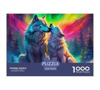 Lobo Estrellado Puzzle 1000 Piezas para Adultos Creativo para La Relajación Estilo Animal Fresco Juego Educativo Obra De Arte 70x50cm/1000pcs