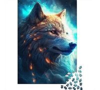 Lobo Fantasía Puzzle de 1000 Piezas Papel para Adultos Bosque Luminoso Juego de Puzzle 1000 Piezas Relajación Familia Regalo Decoración 38x26cm/1000pcs