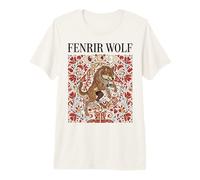 Lobo Fenrir Mitología Nórdica Vikingo Arte Celta Camiseta Premium