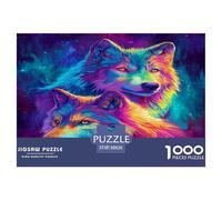Lobo Feroz Puzzle 1000 Piezas, Juego Educativo, Desafío, para Adultos Y Niños Mayores De 12 Años Vida Silvestre Rompecabezas Familiar - Obra De Arte 38x26cm/1000pcs