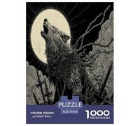 Lobo Feroz Puzzle 1000 Piezas, Juego Educativo, Desafío, para Adultos Y Niños Mayores De 12 Años Vida Silvestre Un Rompecabezas Desafiante - Decoración del Hogar 70x50cm/1000pcs