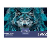 Lobo Feroz Puzzle 1000 Piezas, Juego Educativo, Desafío, para Adultos Y Niños Mayores De 12 Años Vida Silvestre Imposible Rompecabezas - Decoración del Hogar 38x26cm/1000pcs