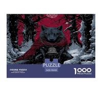 Lobo Feroz Puzzle 1000 Piezas, Moderno DIY,Entretenimiento Creativo Clásicos para Adultos Y Niños A Partir De 12 Años Vida Silvestre Rompecabezas Familiar - Obra De Arte 70x50cm/1000pcs