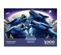 Lobo Feroz Puzzle 1000 Piezas, Moderno DIY,Entretenimiento Creativo Clásicos para Adultos Y Niños A Partir De 12 Años Vida Silvestre Un Rompecabezas Desafiante - Decoración del Hogar 70x50cm/1000pcs