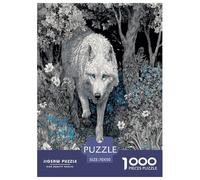 Lobo Feroz Puzzle 1000 Piezas, Moderno DIY,Entretenimiento Creativo para Adultos Y Niños Mayores De 12 Años Vida Silvestre Un Rompecabezas Desafiante - Decoración del Hogar 70x50cm/1000pcs