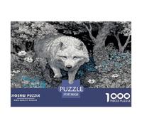 Lobo Feroz Puzzle 1000 Piezas, Moderno DIY,Entretenimiento Creativo para Adultos Y Niños Mayores De 12 Años Vida Silvestre Rompecabezas Familiar - Decoración del Hogar 38x26cm/1000pcs