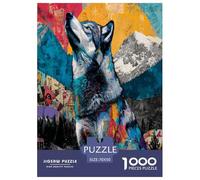 Lobo Feroz Puzzle De 1000 Piezas, Moderno DIY,Entretenimiento Creativo Clásicos para Adultos Y Niños A Partir De 12 Años Vida Silvestre Imposible Rompecabezas - Decoración del Hogar 70x50cm/1000pcs