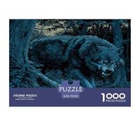 Lobo Feroz Puzzle De 1000 Piezas, Moderno DIY,Entretenimiento Creativo Clásicos para Adultos Y Niños A Partir De 12 Años Vida Silvestre Un Rompecabezas Desafiante - Obra De Arte 70x50cm/1000pcs