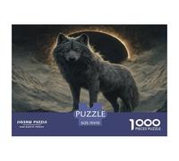 Lobo Feroz Puzzle De 1000 Piezas, Moderno DIY,Entretenimiento Creativo Clásicos para Adultos Y Niños A Partir De 12 Años Vida Silvestre Imposible Rompecabezas - Decoración del Hogar 70x50cm/1000pcs