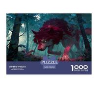 Lobo Feroz Puzzle De 1000 Piezas, Moderno DIY,Entretenimiento Creativo para Adultos Y Niños Mayores De 12 Años Vida Silvestre Imposible Rompecabezas - Obra De Arte 70x50cm/1000pcs